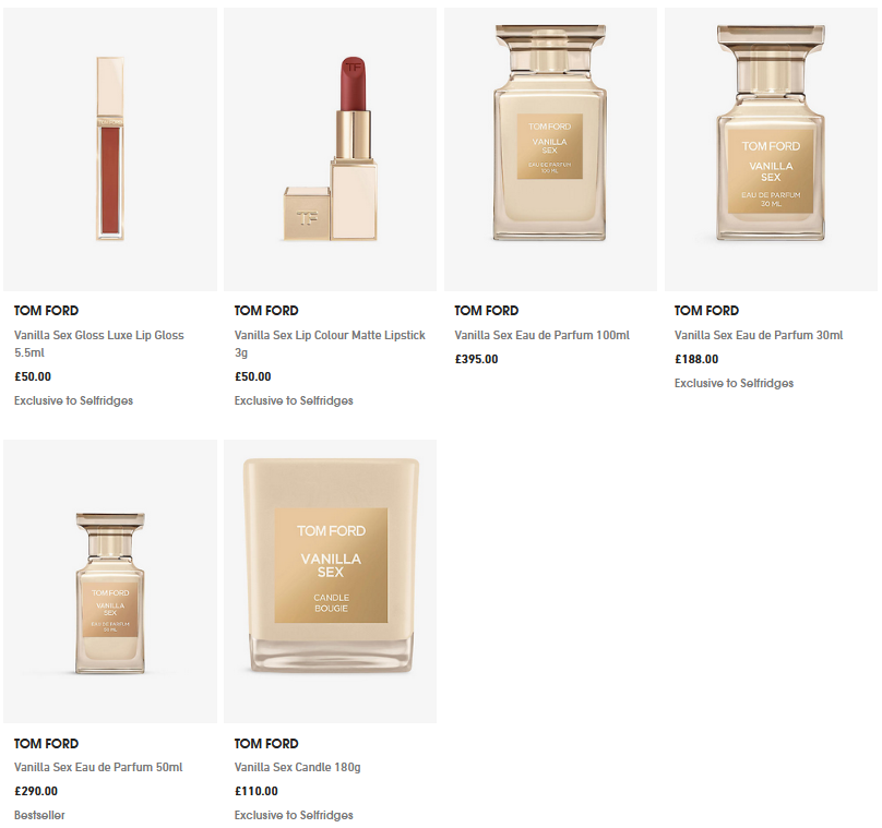 Tom Ford Vanilla Sex Collection